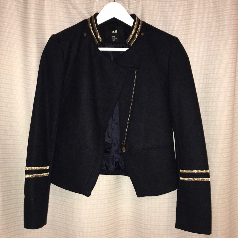 H&M Women’s Navy Military Jacket